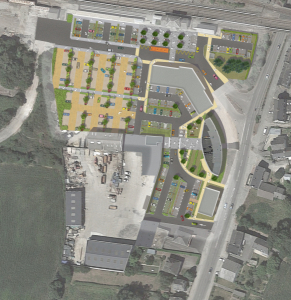 Quartier de la Gare & sige communautaire  QUESTEMBERT